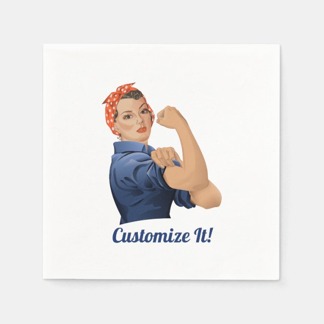 Rosie the Riveter Pappersservett (Framsidan)