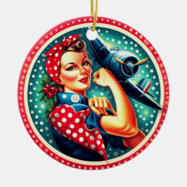 Rosie the Riveter Pin-up Girl jul Ornament