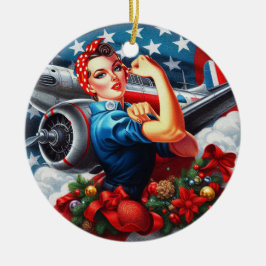 Rosie the Riveter Pin-up Girl jul Ornament
