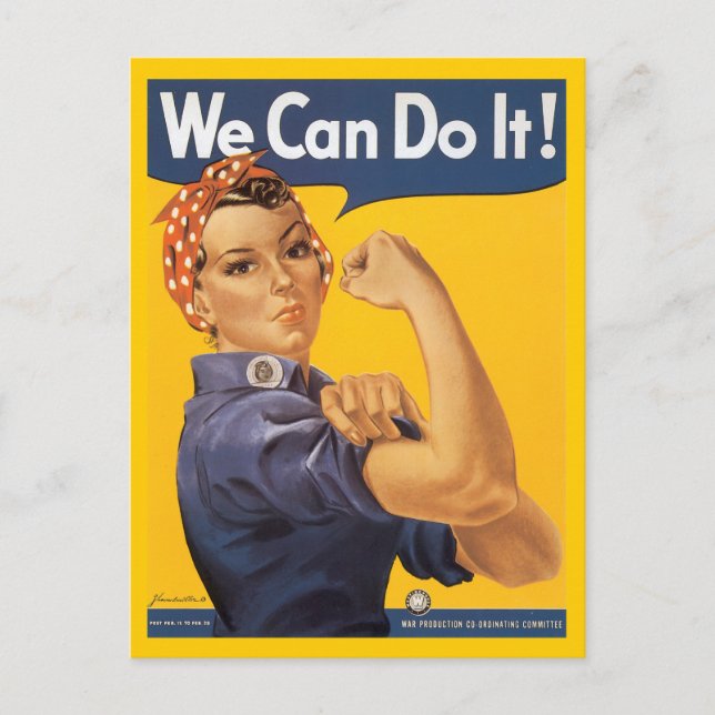 Rosie the Riveter Postcard Vykort (Framsida)