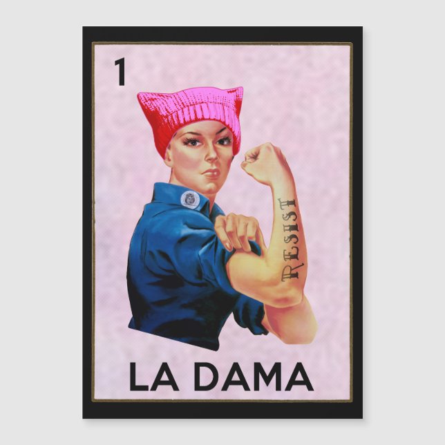 Rosie the Riveter Resists La Dama Loteria (Framsida)