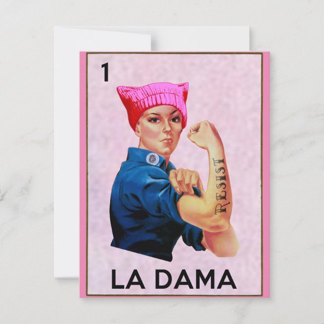 Rosie the Riveter Resists La Dama Loteria (Framsida)