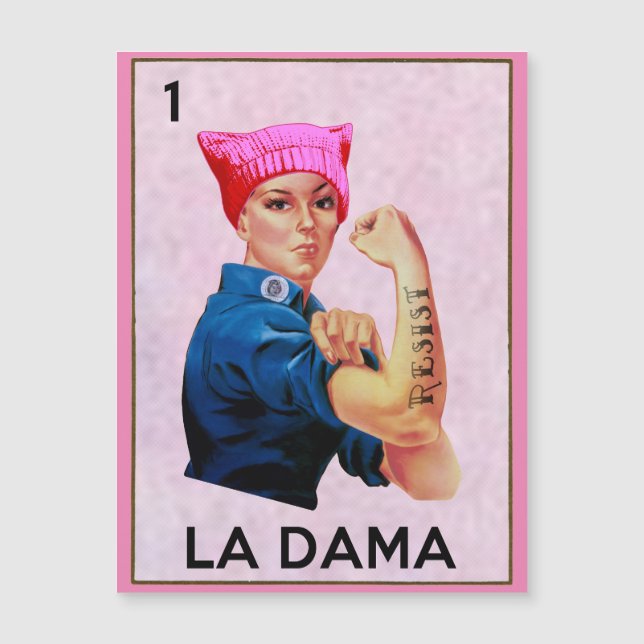 Rosie the Riveter Resists La Dama Loteria (Framsida)