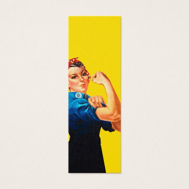 Rosie the Riveter Retro Design Stil Litet Visitkort (Framsidan)