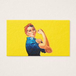 Rosie the Riveter Retro Design Stil Visitkort