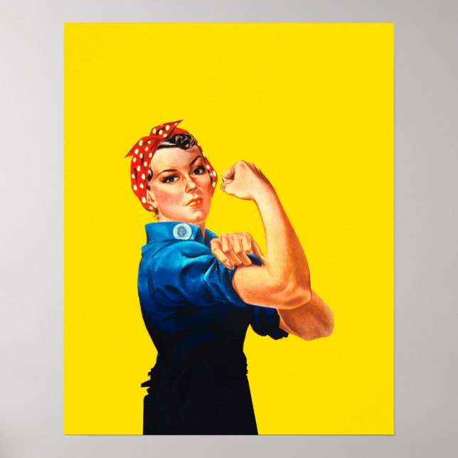 Rosie the Riveter Retro Stil Icon Poster (Framsidan)