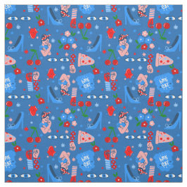 Rosie the Riveter rockabilly fantasifull Tyg