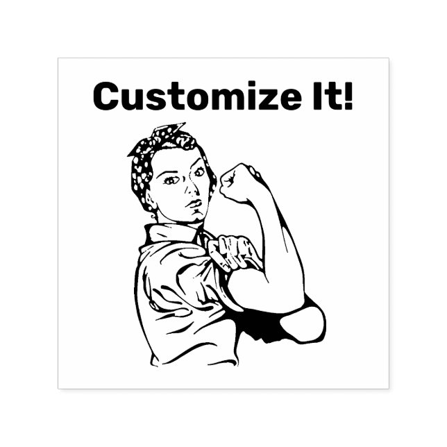 Rosie the Riveter Självfärgande Stämpel (Design)