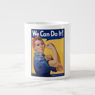 Rosie the Riveter: Starka Kvinnor Kvinnlig Empower Jumbo Mugg