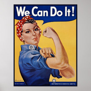 Rosie the Riveter - Starka Kvinnor på Arbetsmarkna Poster