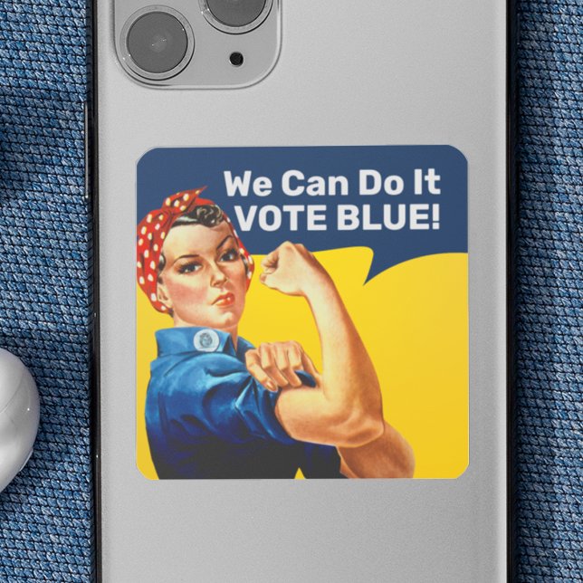 Rosie the Riveter | Sticker Fyrkantigt Klistermärke (Skapare uppladdad)