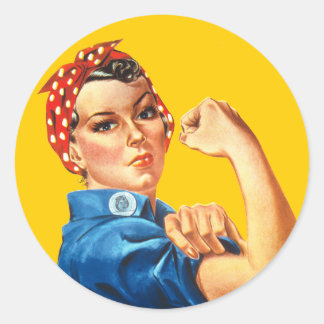 Rosie the Riveter Sticker Runt Klistermärke