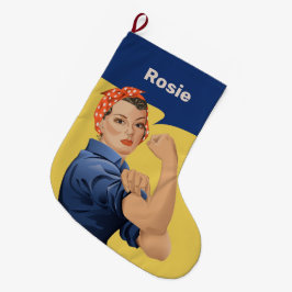 Rosie the Riveter Stor Julstrumpa