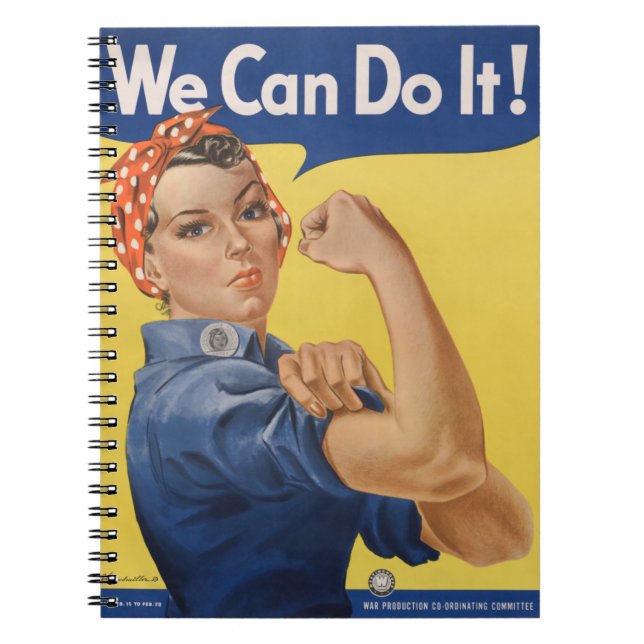 Rosie the Riveter: Strong Women Female Empowerment Anteckningsbok (Framsidan)