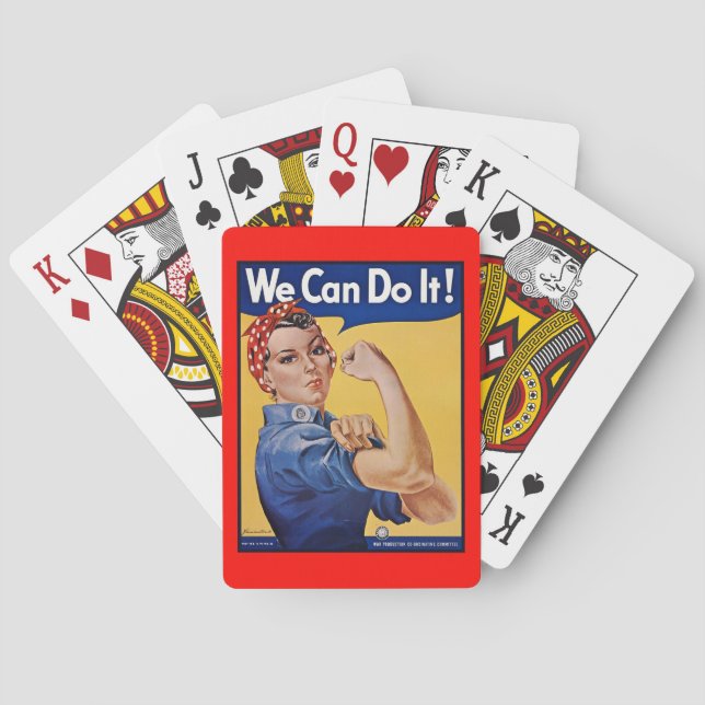 Rosie the Riveter: Strong Women Female Empowerment Casinokort (Baksidan)