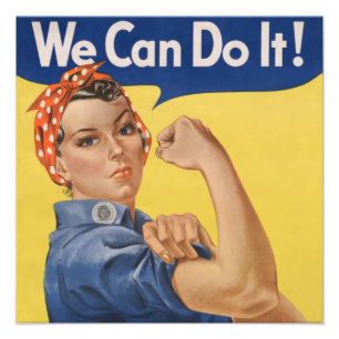 Rosie the Riveter: Strong Women Female Empowerment Fototryck