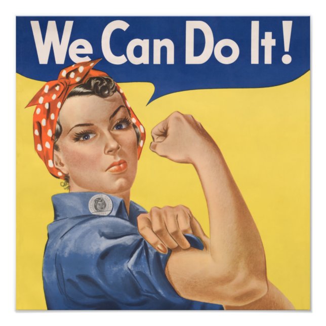 Rosie the Riveter: Strong Women Female Empowerment Fototryck (Framsidan)