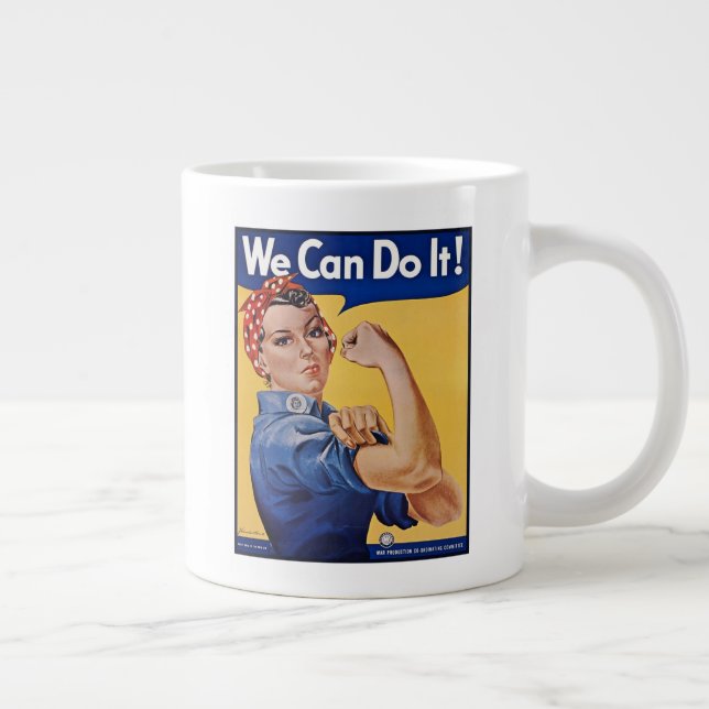 Rosie the Riveter: Strong Women Female Empowerment Jumbo Mugg (Höger)