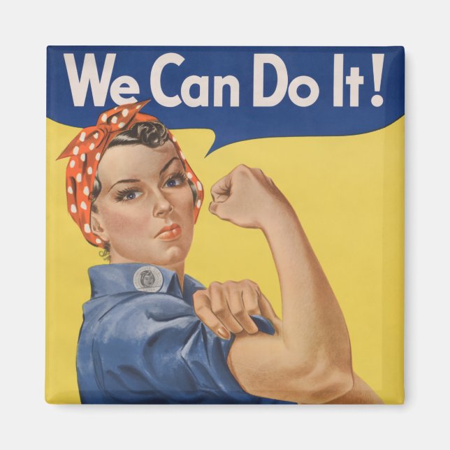 Rosie the Riveter: Strong Women Female Empowerment Magnet (Framsidan)