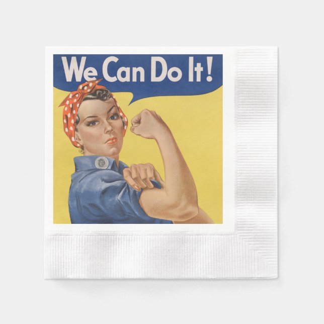 Rosie the Riveter: Strong Women Female Empowerment Pappersservett (Framsidan)