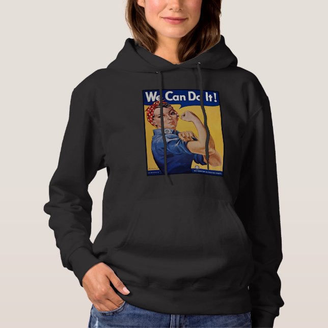 Rosie the Riveter: Strong Women Female Empowerment T Shirt (Framsida)