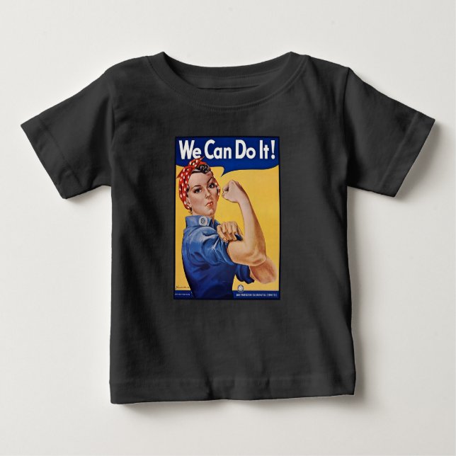 Rosie the Riveter: Strong Women Female Empowerment T Shirt (Framsida)