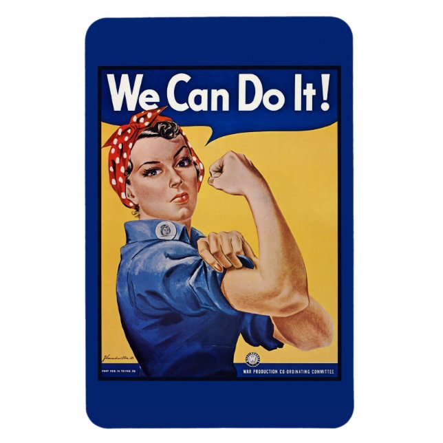 Rosie the Riveter Strong Women in Workforce Magnet (Vertikal)