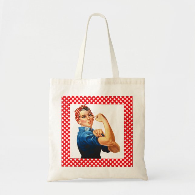 Rosie the Riveter Tote Bag Tygkasse (Framsidan)