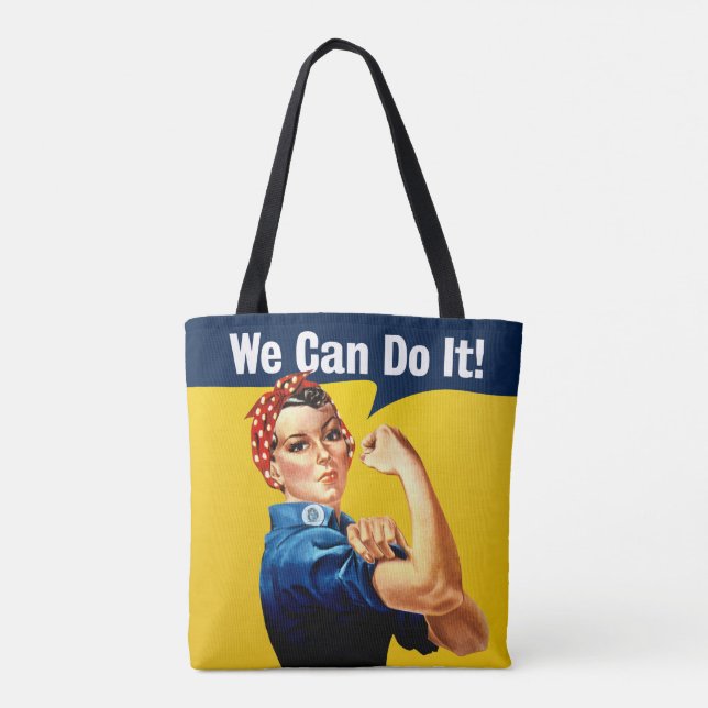 Rosie the Riveter | Tote Bag Tygkasse (Baksida)