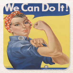 Rosie the Riveter Underlägg Papper Kvadrat
