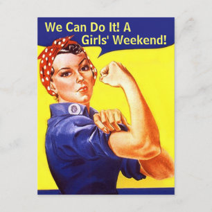 Rosie the Riveter, vi kan GIRLS FRIENDS-INBJUDANDE Inbjudningar