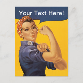 Rosie the Riveter, vi kan göra det! Din text här Vykort