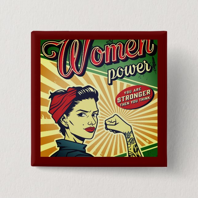 Rosie the Riveter, vi kan göra det, knapp (Framsida)