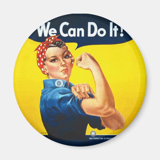 Rosie the Riveter - "Vi kan göra det!" Magnet (Framsidan)