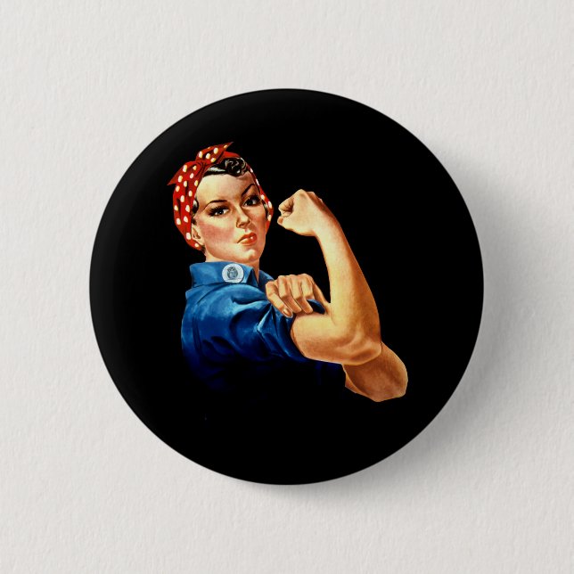 Rosie the Riveter - vi kan göra det! Pin Knapp (Framsida)