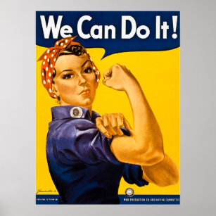 Rosie the Riveter, vi kan göra det! Vintage WWII Poster