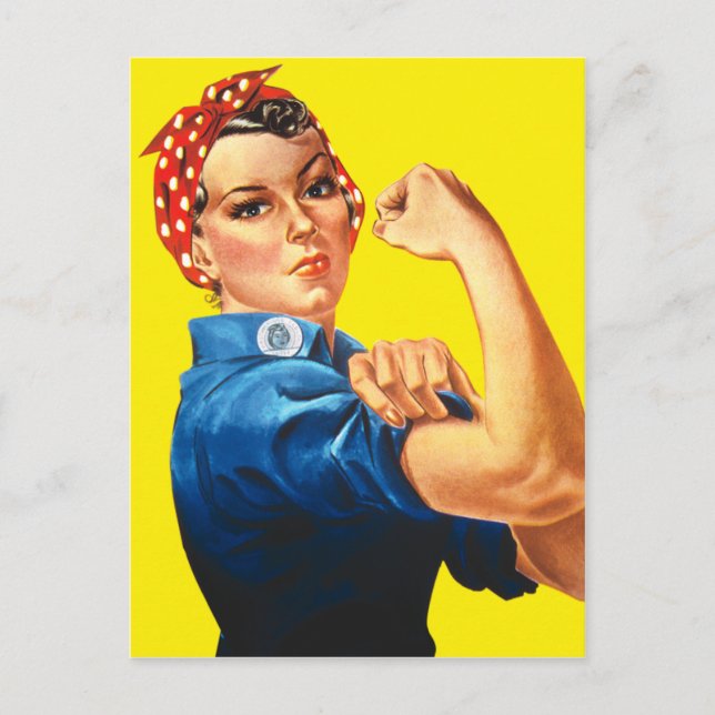 Rosie the Riveter, vi kan göra det! Vykort (Framsida)