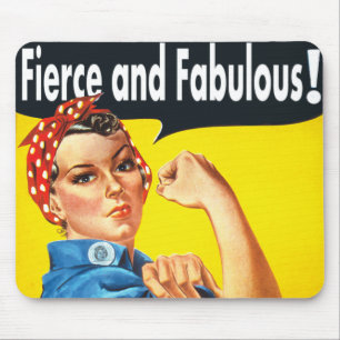 Rosie The Riveter Vild och fantastisk Musmatta