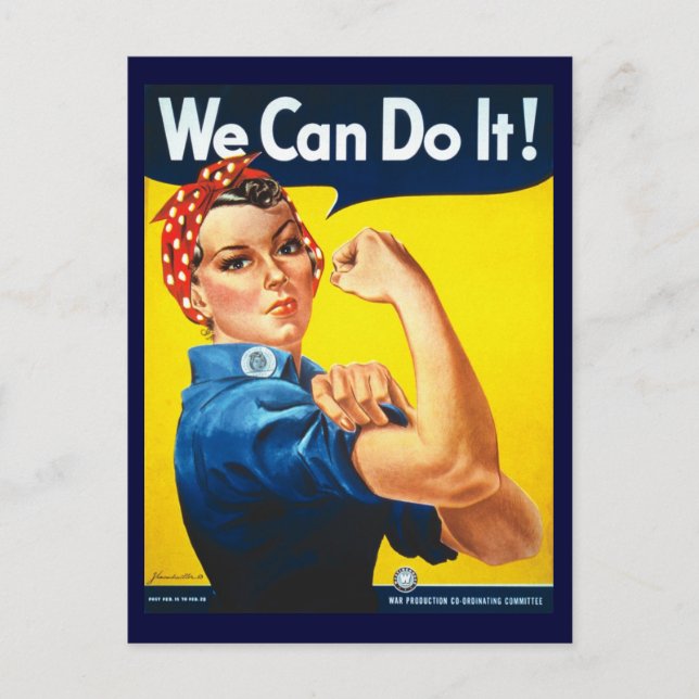 Rosie the Riveter Vykort (Framsida)