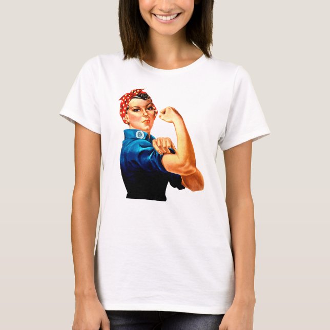 Rosie the Riveter We Can Do It T Shirt (Framsida)