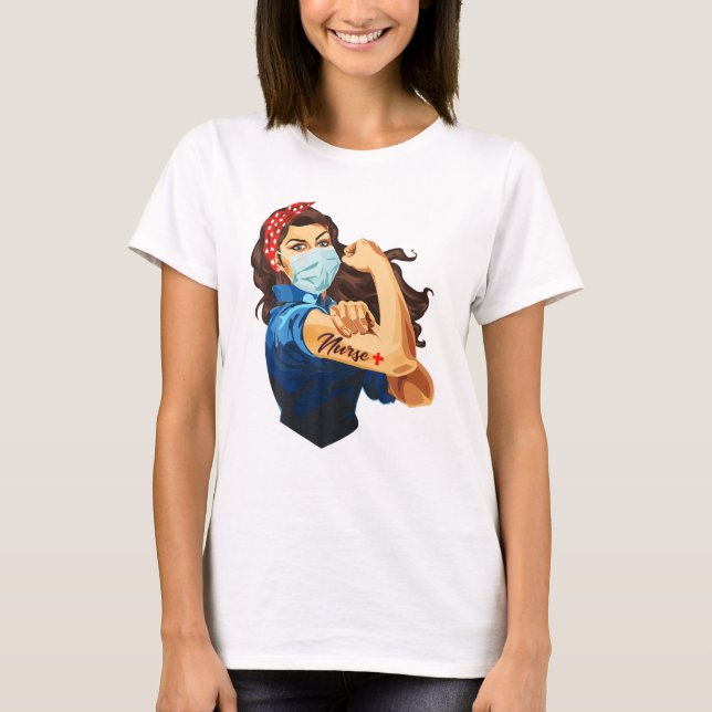 Rosie the Riveter - Woman Nurse T-shirt (Framsida)