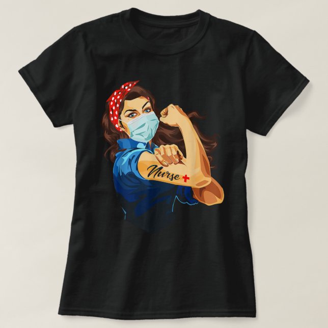 Rosie the Riveter - Woman Nurse T-shirt T-Shirt (Design framsida)