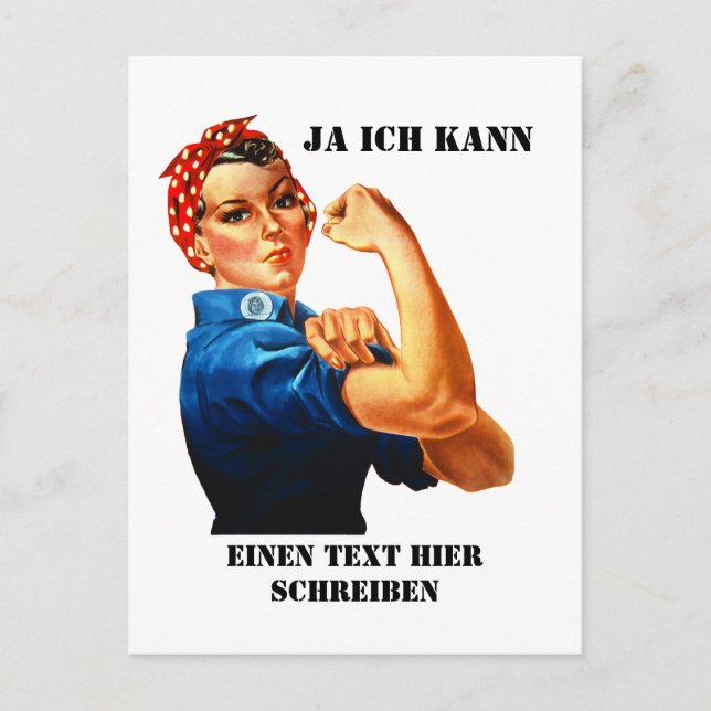 Rosie the Riveter - Yes We Can Vykort (Framsida)