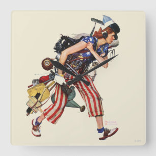 Rosie till Räddingen Fyrkantig Klocka