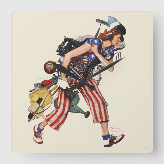 Rosie till Räddingen Fyrkantig Klocka (Framsida)