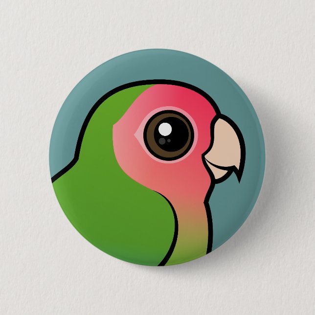 Rosig-vänd mot Lovebird Knapp (Framsida)