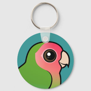 Rosig-vänd mot Lovebird Nyckelring