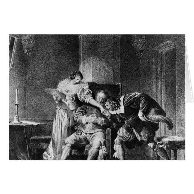 Rosine, Bartholo, Count Almaviva Hälsningskort (Framsidan Horizontal)