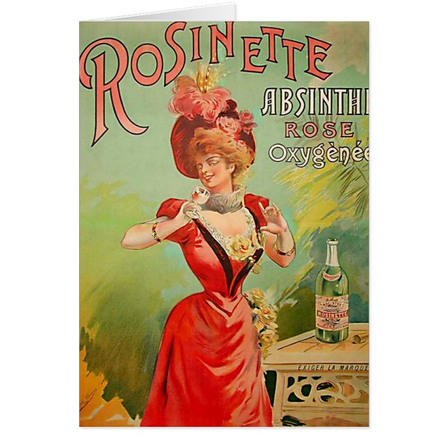Rosinette Absinthe 1823 Hälsningskort (Framsidan)