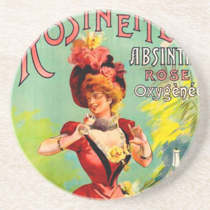 Rosinette Absinthe Ro Oxygénée Vintage Fine Art Underlägg Sandsten